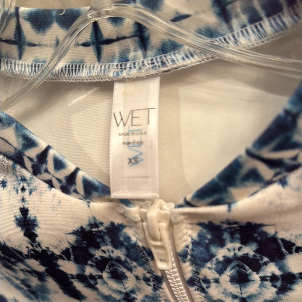 Wet Greek Tole Blue and White One Piece Swimsuit. Size XS - Picture 3 of 7